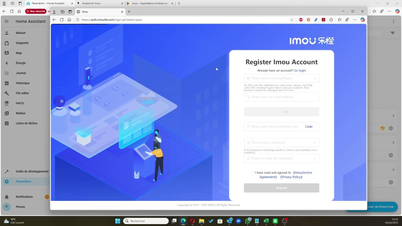 Home Asssitant :  Intégration d'Imou Life