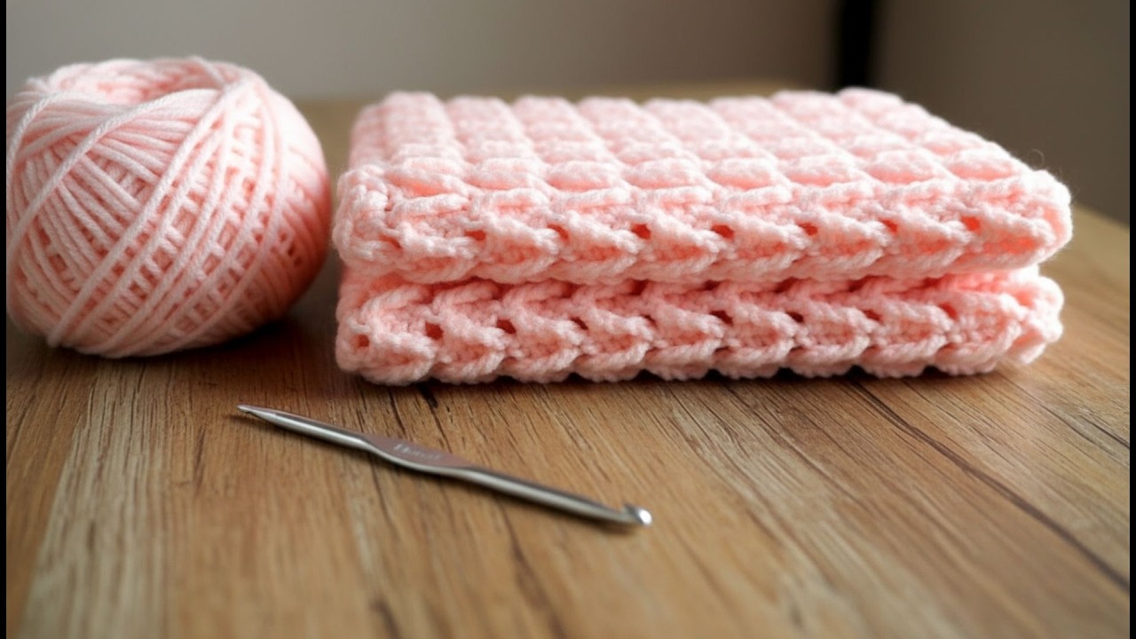 🧶 Crochet Very Easy Crochet  Stitch for Baby Blanket 🌹💕 especially for beginners