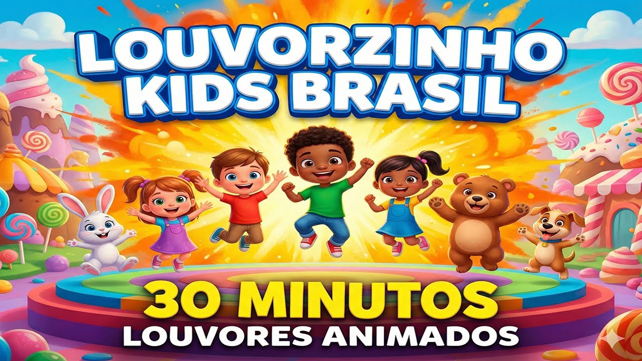 Só as Melhores Gospel Infantil 2025 - Louvores Animados para Crianças (Louvorzinho Kids Brasil)