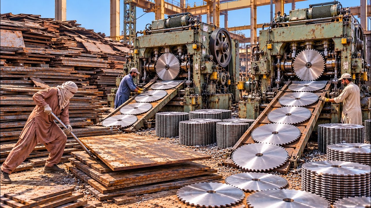 Amazing Chain Sprocket Manufacturing Process | From Steel Plate to Finished Sprockets
