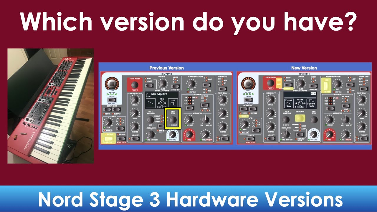 Что? Существуют разные аппаратные версии Nord Stage 3?