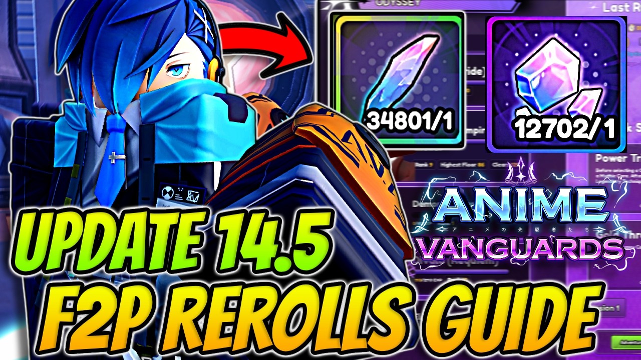 ЛУЧШИЙ гайд по получению рероллов для F2P в Anime Vanguards (Обновление 14.5)!