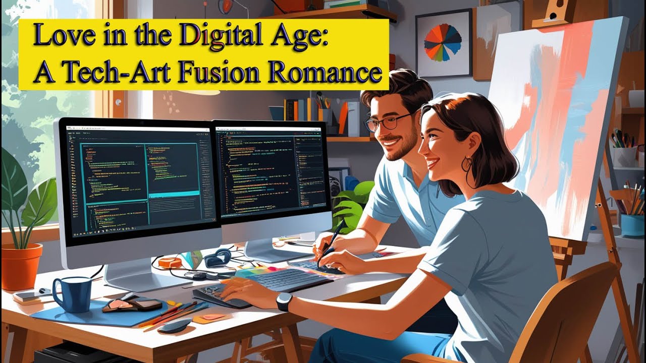 Love in the Digital Age: A Tech Art Fusion Romance