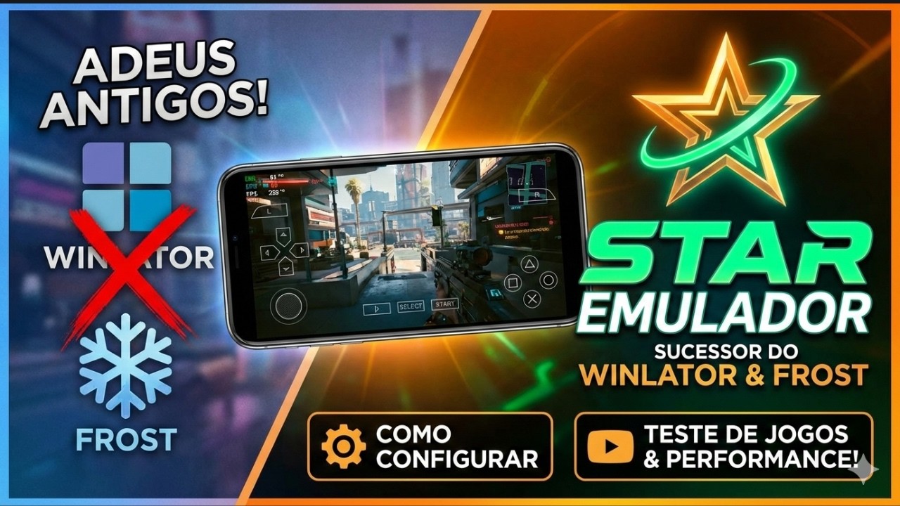 STAR EMULATOR CHEGOU! 🚀 Sucessor do Winlator Frost com Jogos de PC no Android | Configuração + Teste