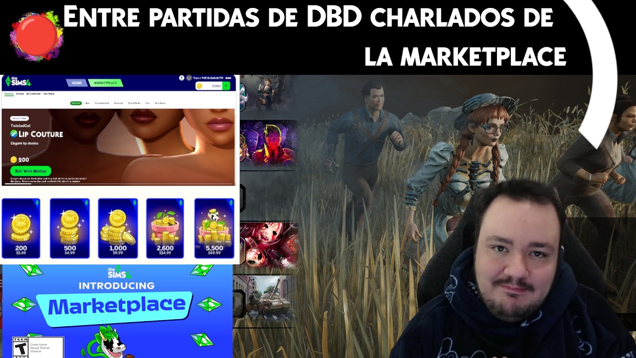 Entre partidas de DBD charlados de la MarketPlace de los sims 4
