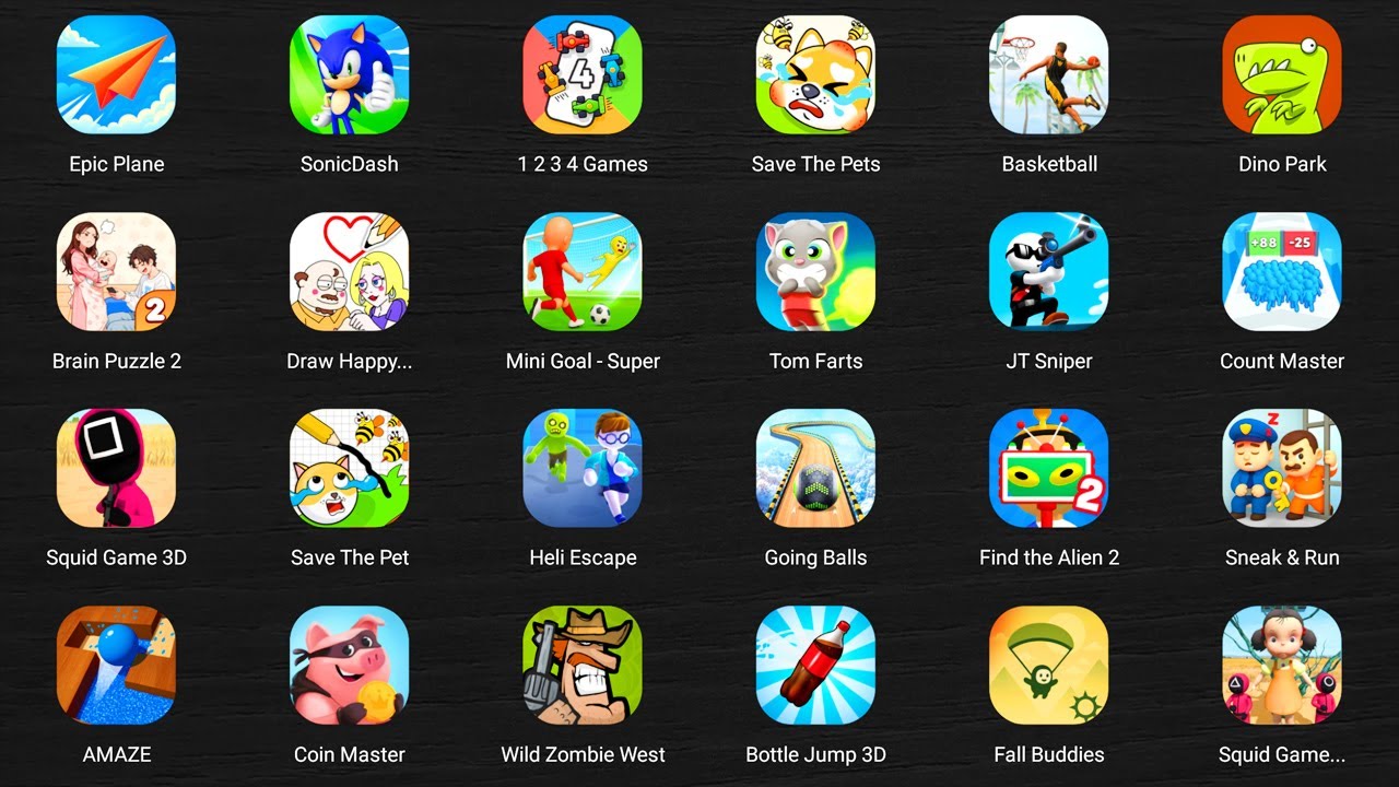 Roblox,Brain Puzzle:Tricky Quest,Sonic Dash,Bad Piggies,Scary Little Prankster,Hide in The Backrooms