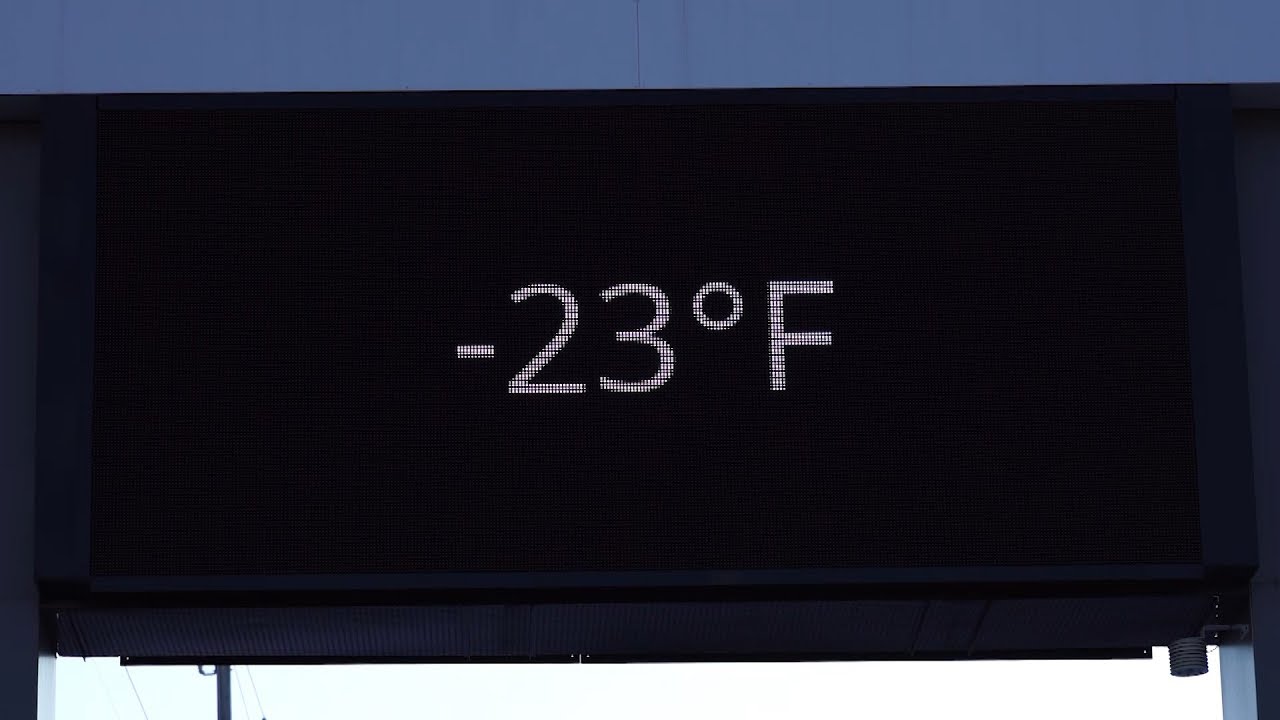 Extreme Sub Zero Air Temperature in St Cloud, MN - 2/13/2020