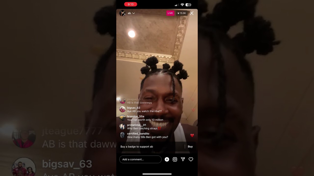 Antonio Brown Instagram Live October Talks NFL, BUFFALO BILLS, QUARTERBACKS
