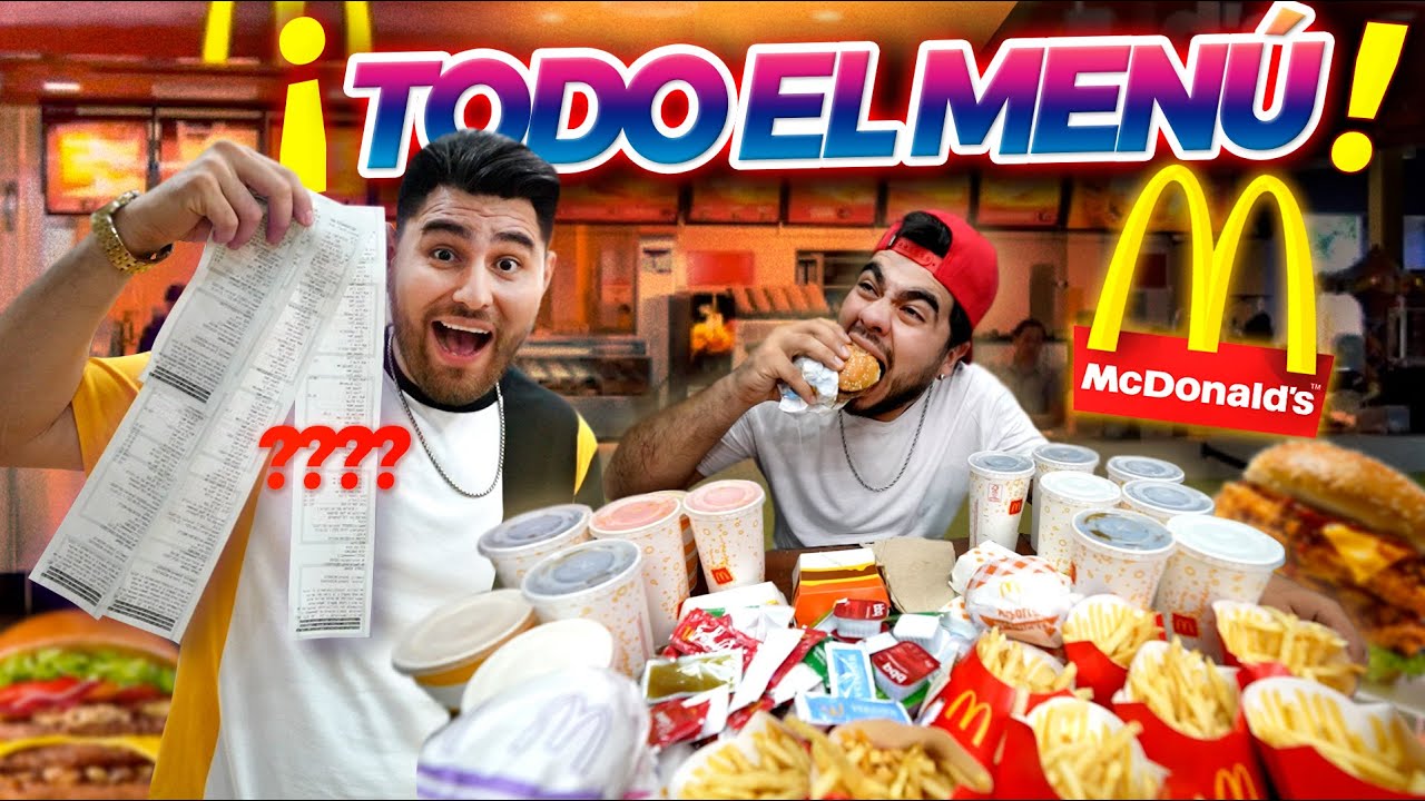 &iexcl;ORDENAMOS TODO EL MEN&Uacute; DE MCDONALD'S! 🍔🍟  Reto de GORDOS