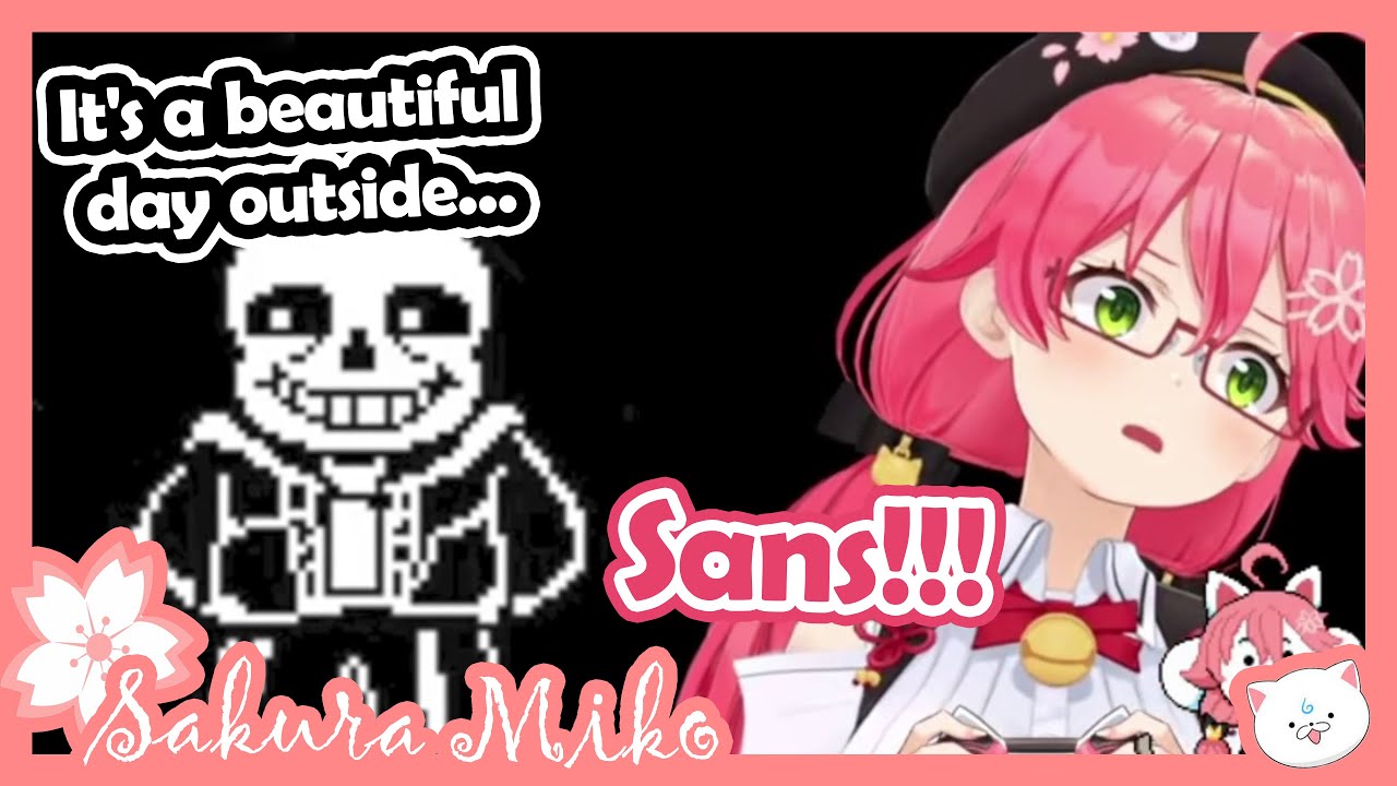 Miko trolled by Sans many times 【Hololive/Eng sub】