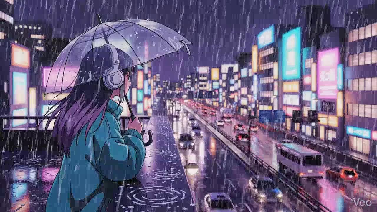 Late Night Study 🌧️ Rainy Japanese City Lofi
