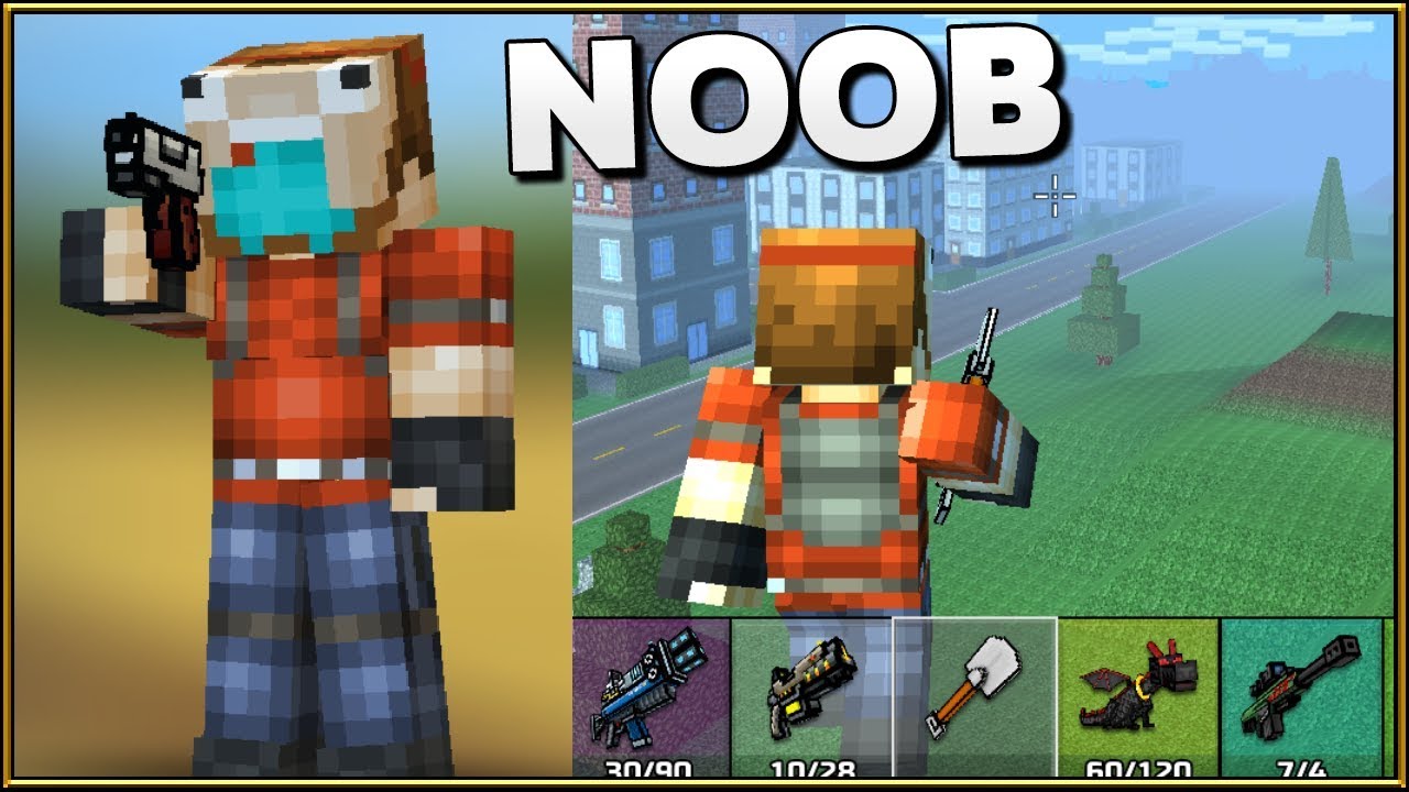 ESTE VIDEO TIENE ALTOS NIVELES DE RETRASO ⚠️ | Noob juega Pixel Gun 3D: Battle Royale