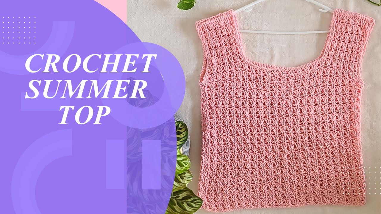 Easy Crochet Top Tutorial - 2 Row Repeat / Altavista Crochet Top