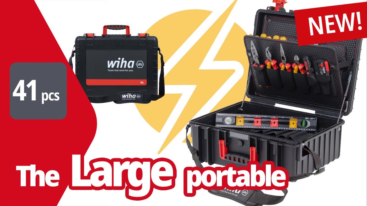 Wiha mallette &agrave; outils XL 2 electric 41 pcs | Mallette &agrave; outils compl&egrave;te pour &eacute;lectriciens