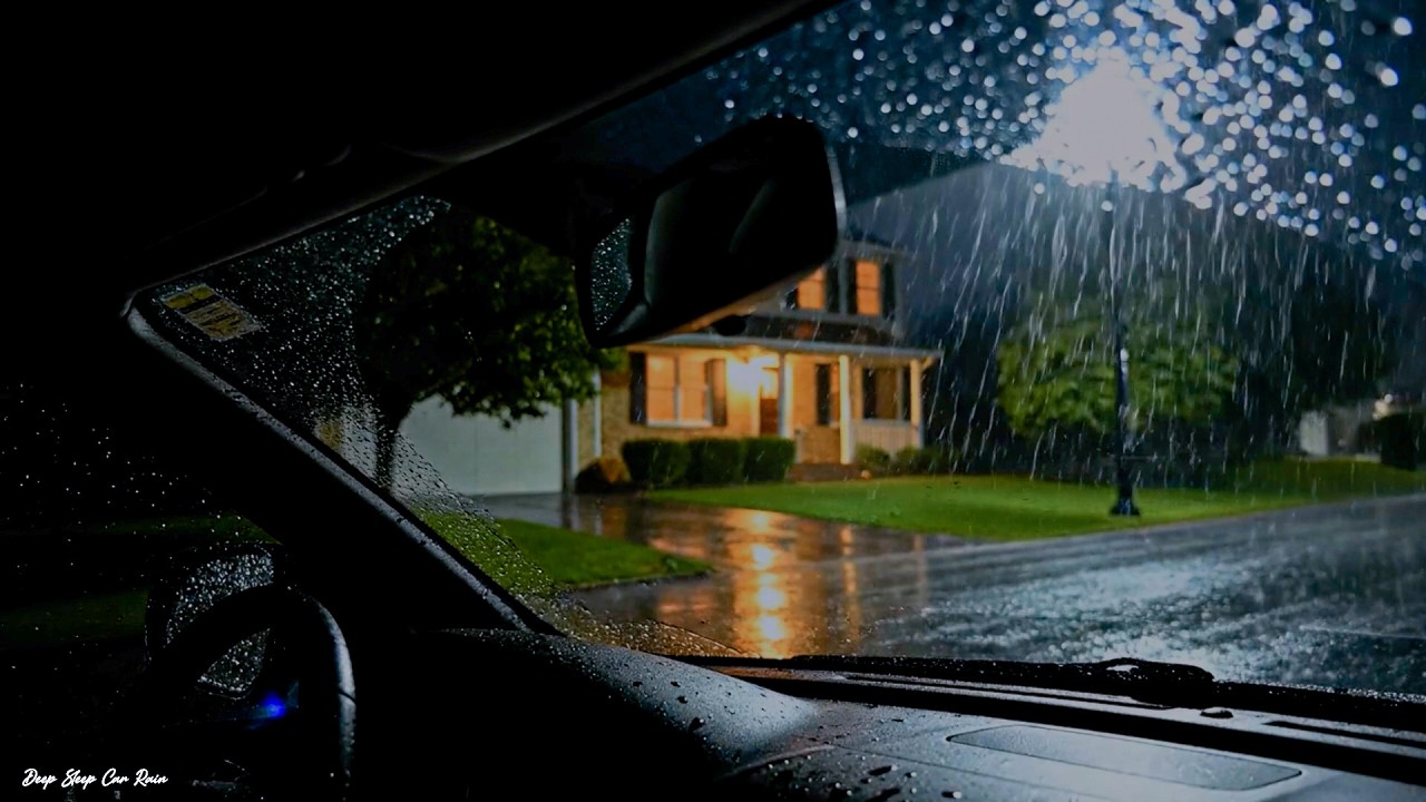 Heavy Rain To Stop Overthinking 🚗 Car Atmosphere That Promotes Sleep and Relieves Anxiety