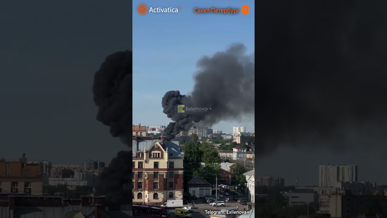 🟠Four dead in fire near military plant in Saint Petersburg #stpetersburg #fire