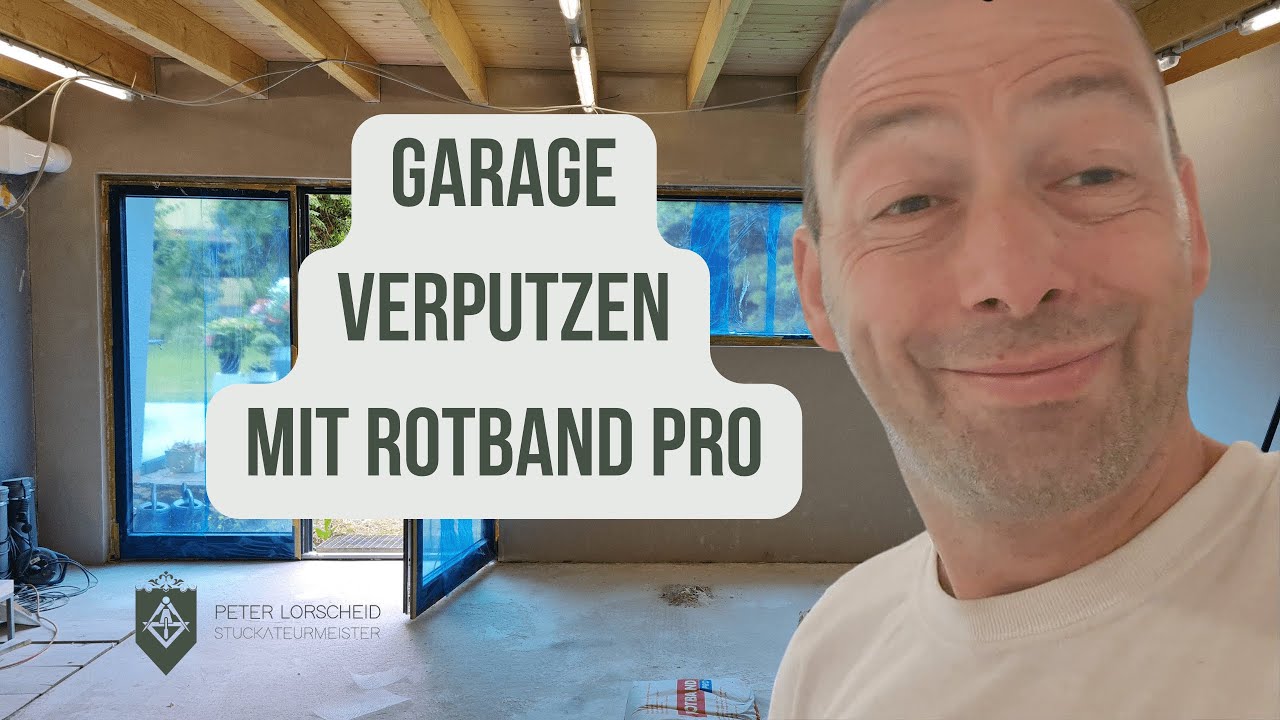 Garage verputzen mit Rotband Pro