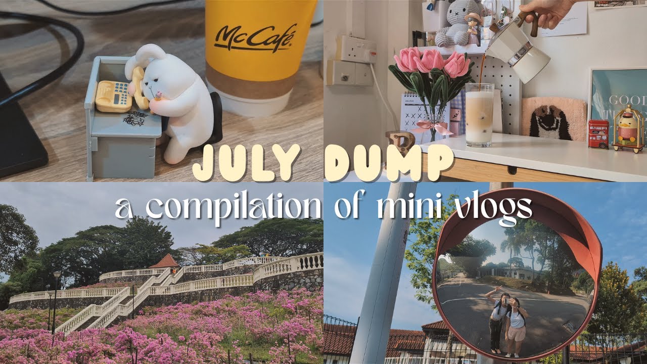 july dump | visual diary | mini vlogs (work, coffee, weekend activities) ☁️