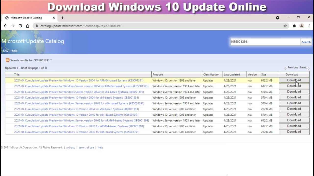How to Download Windows 10 Update Manually