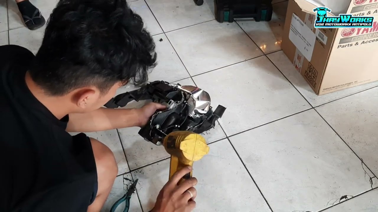 how to replace headlight lense AEROX v2 [palit headlight]