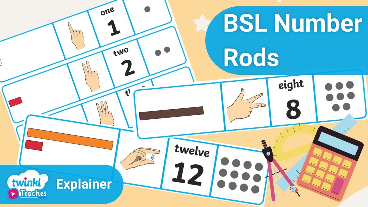 BSL Number Rods Matching Card Game | Explore Numbers 1-30