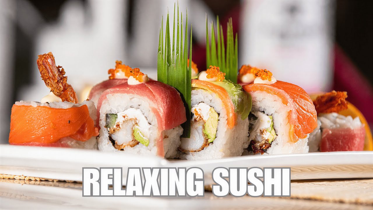 8 Hour 4K Sushi Relaxation Ambience | Peaceful Meditation Music