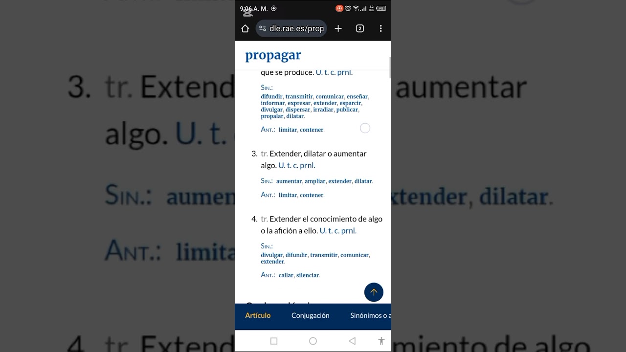 Diferencia entre expandir y propagar, según la RAE #youtuberautista.