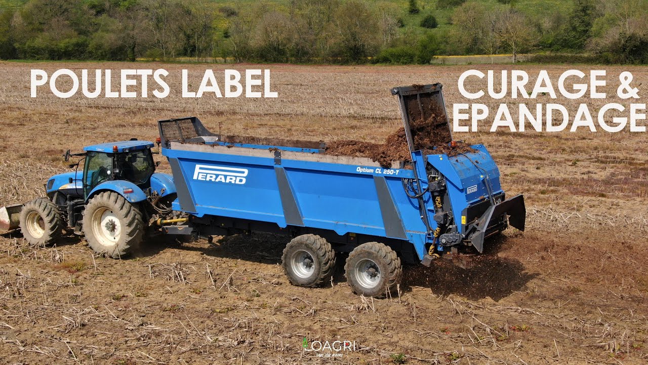 🐓CURAGE des bâtiments de POULETS LABEL LOUÉ & EPANDAGE avec PERARD BLEU [RARE] ! 💩