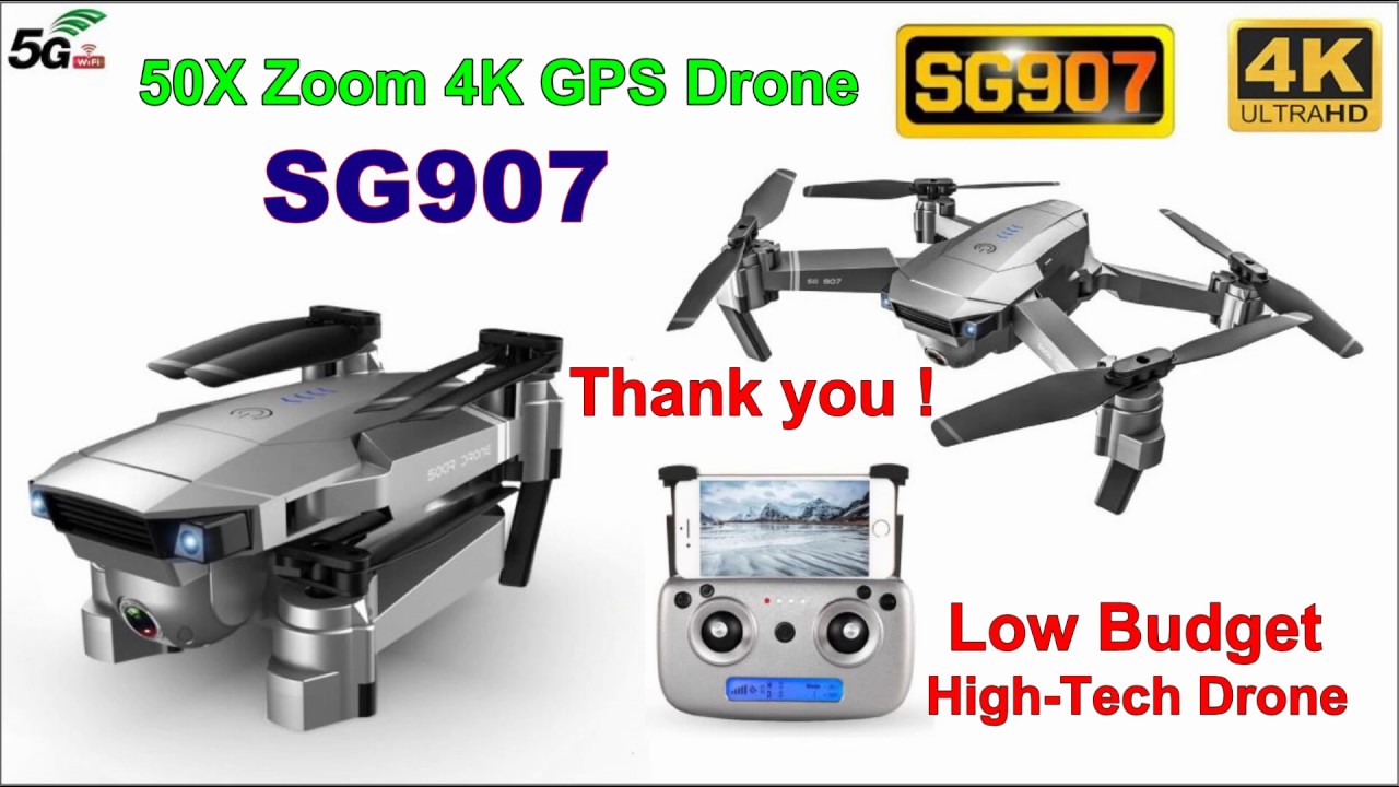 SG907 WiFi 50X Zoom 4k Camera GPS Drone - Just released !