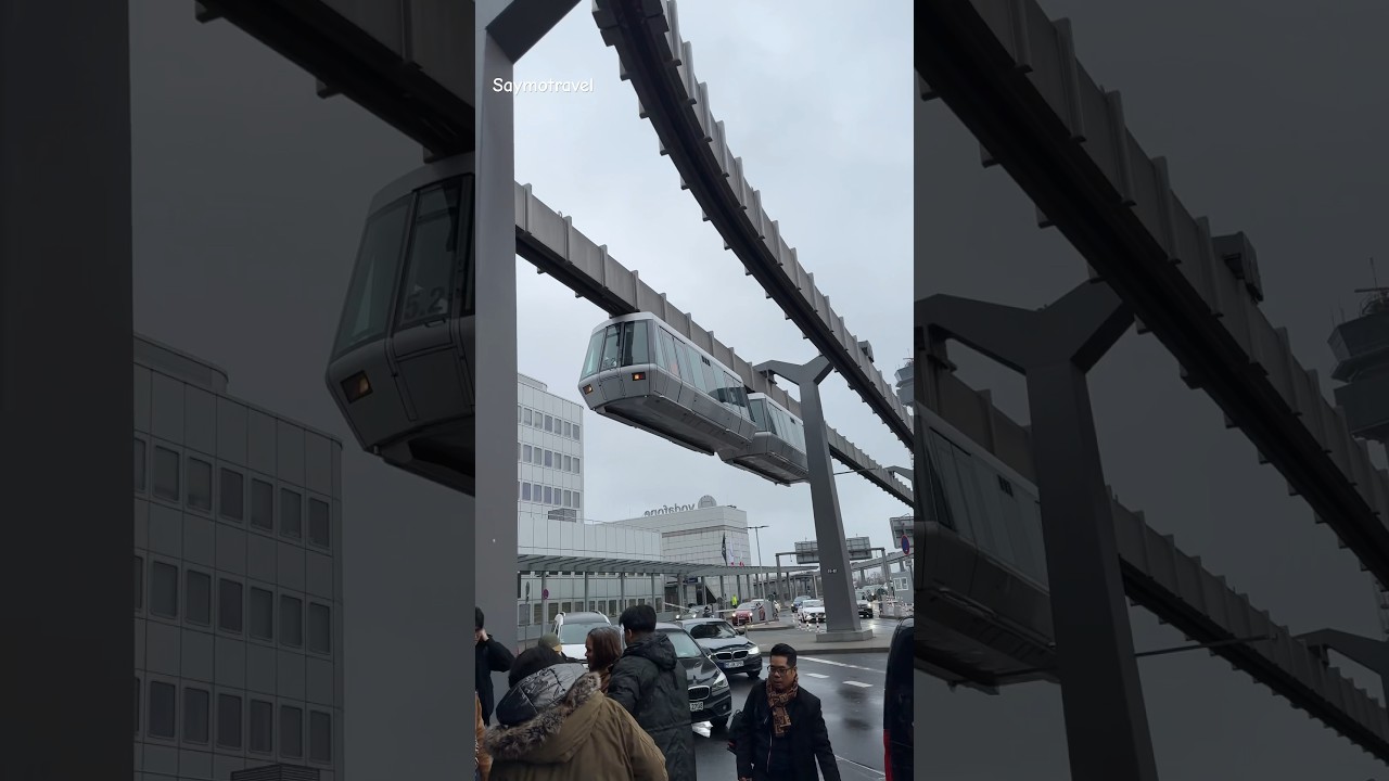 😮Dusseldorf Airport Tram #travels #dusseldorf #germany #tramtrain #germany d