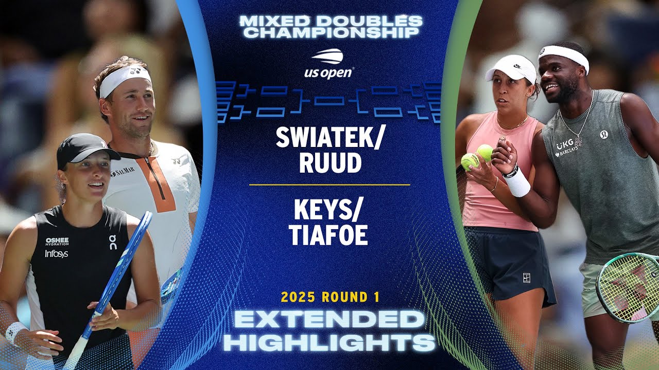 Swiatek/Ruud vs. Keys/Tiafoe Extended Highlights | 2025 US Open Round 1