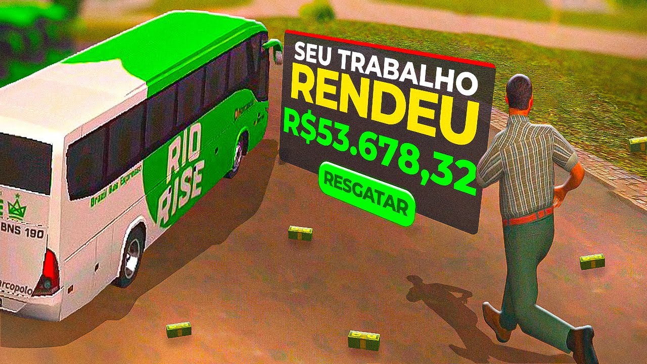 🤑 GANHEI MUITO DINHEIRO TRABALHANDO DE MOTORISTA DE ÔNIBUS NO RIO RISE (NOVO GTA RP MOBILE)