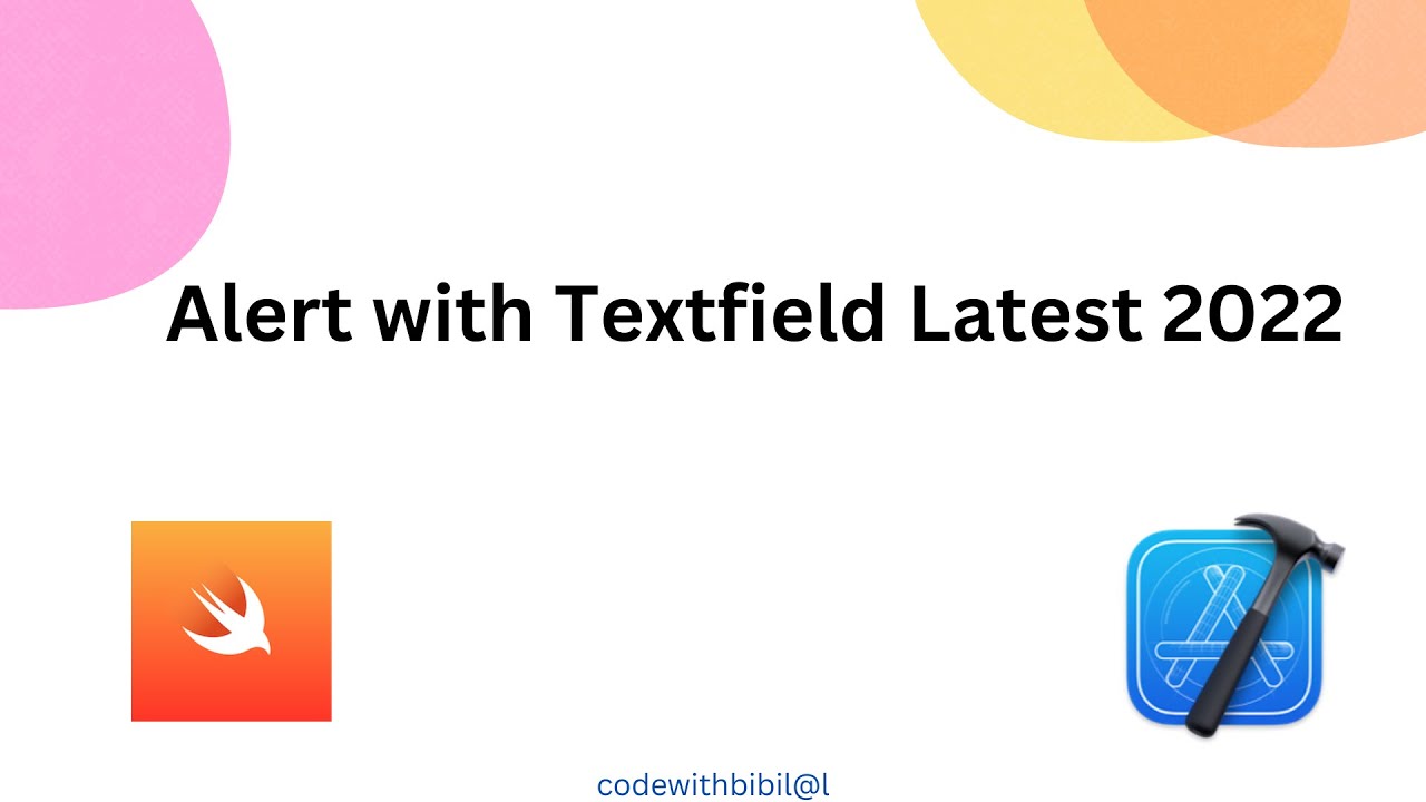 Alert with textfield  in IOS latest 2022 || pop in IOS || IOS free Bootcamp 2022.