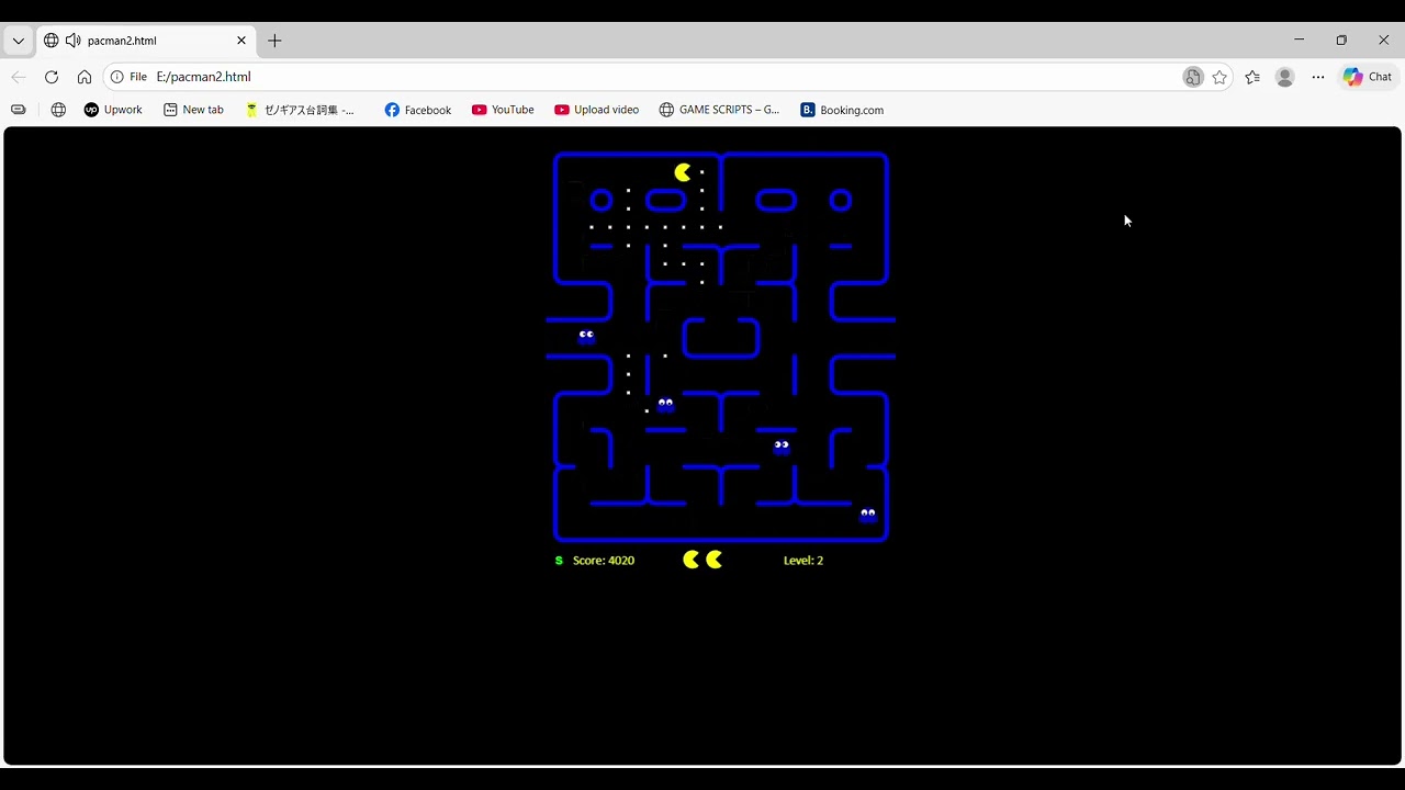 Pacman in JavaScript.