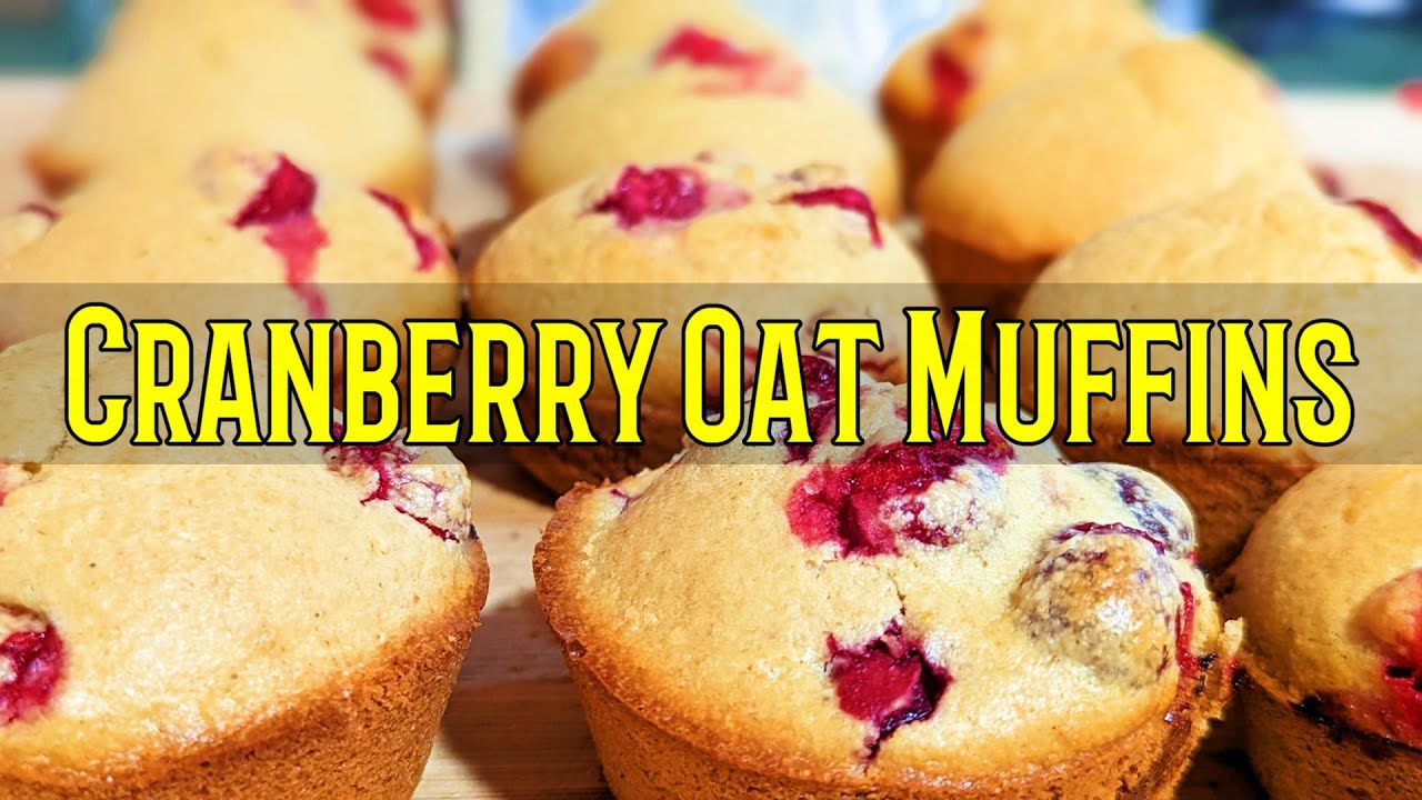 How I Made HEALTHIER Cranberry Orange Muffin | Oat Flour | Quick + Easy + Baking Recipe | WHEAT FREE