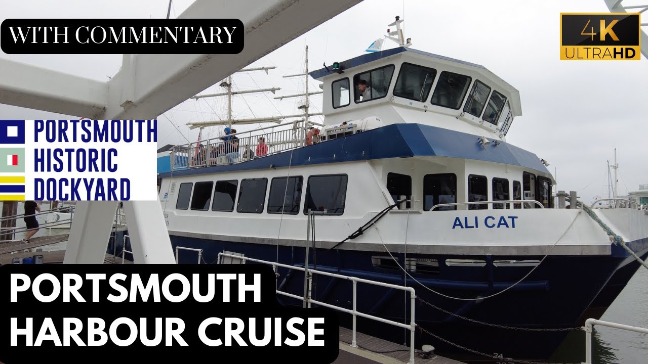 Portsmouth | Harbour Cruise | Full Trip with Commentary | 4K