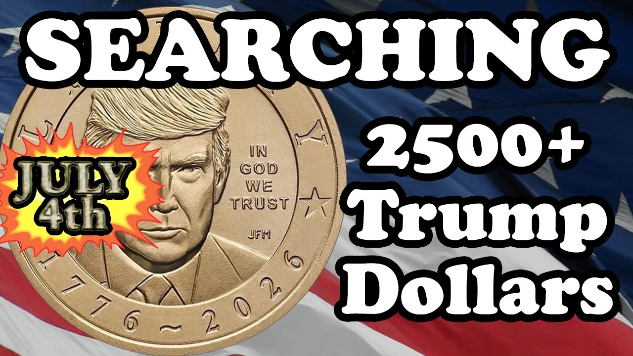 SEARCHING 2500+ Semiquincentennial Trump Dollars LIVE! 🚨 July 4th Privy Mark Coin Hunt!