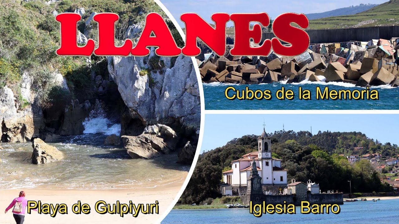 Llanes: Playa de Gulpiyuri, Iglesias N. Sra. de Los Dolores, Barro y Cubos de La memoria