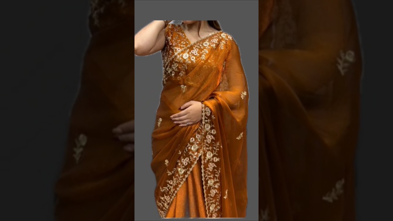 Trending rust colour saree|#saree|#trending|#shorts|@ActiveStudiofashion