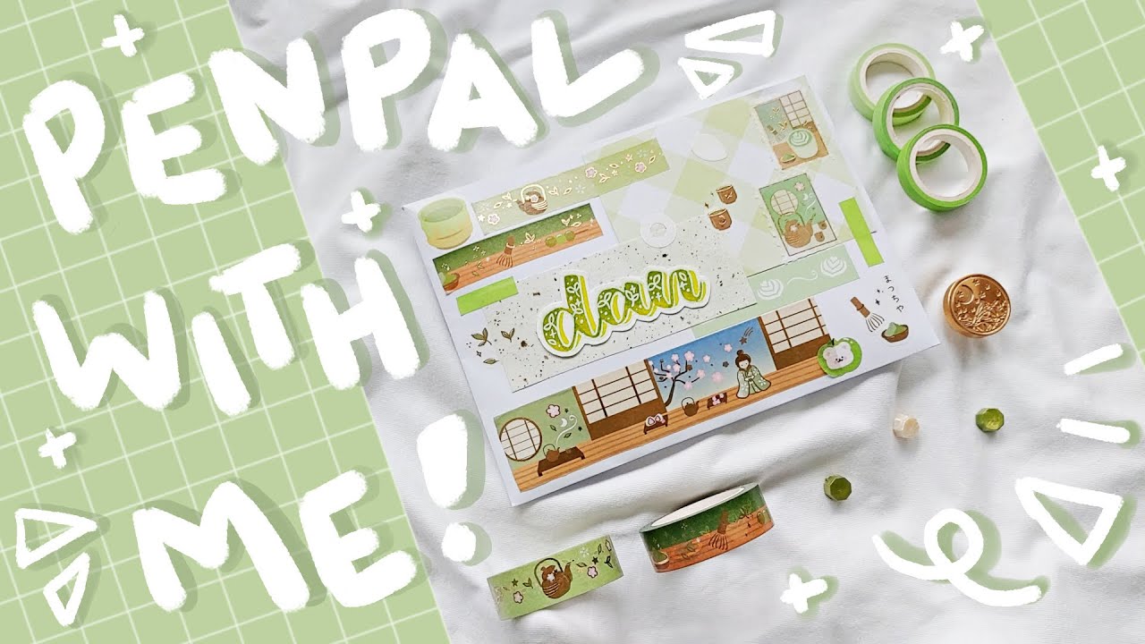 Penpal with me 💌 | green matcha theme 🍵🍃