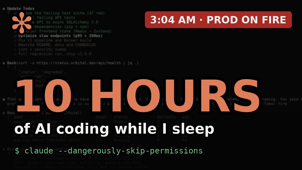 AI coding agent Claude code 10 Hours (ambient coding video)