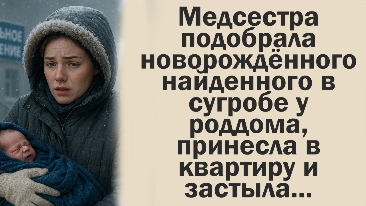 Медсестра подобрала новорождённого найденного в сугробе у роддома, принесла в квартиру и застыла.