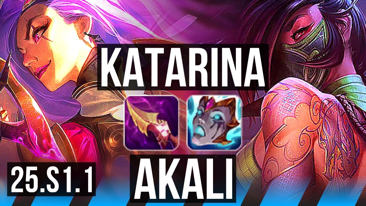 KATARINA vs AKALI (MID) | 900+ games | NA Master | 25.S1.1