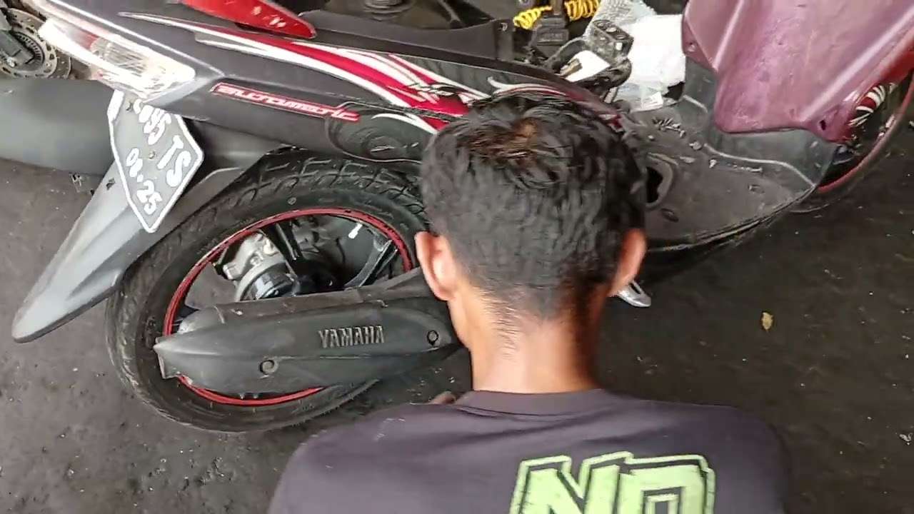 Cara pasang box filter udara motor mio