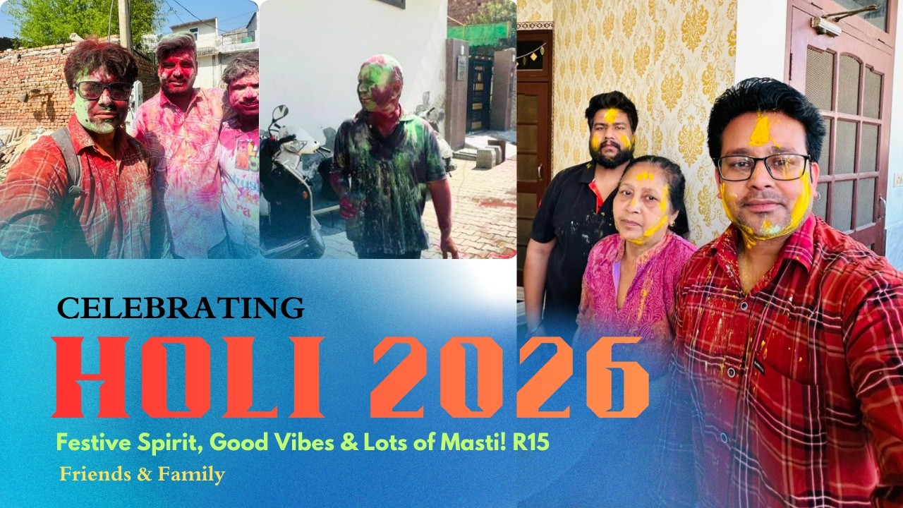🎨 Holi Vibes with Friends & Family  💥 | R15 Par Hisar Ki Geedi 🏍️😎 @NHisarVlogs @PRINCERIDERR15