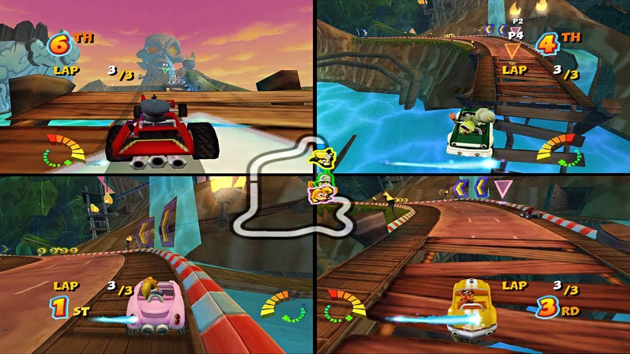 Crash Tag Team Racing Multiplayer - 4 Players | Road to CTR Nitro-Fueled