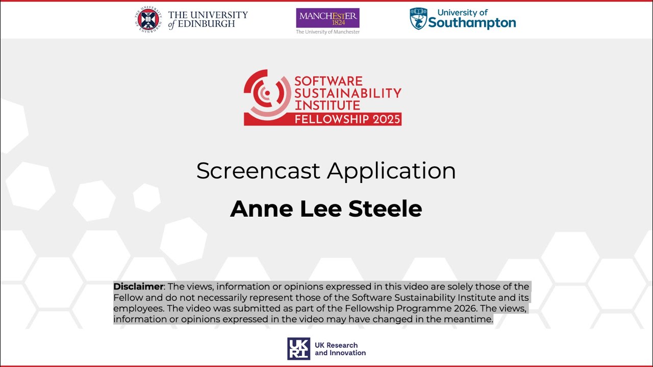 Fellowship Programme 2026 Screencast: Anne Lee Steele