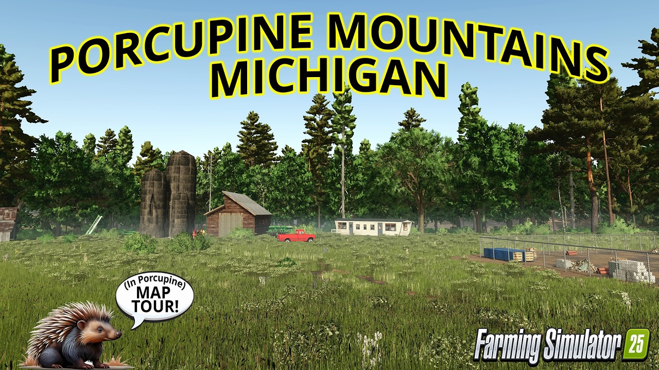 Porcupine Mountains в Мичигане?! НОВАЯ МОД-КАРТА! (ОБЗОР/ТУР!) Farming Simulator 25
