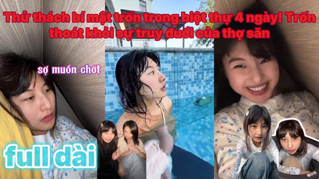 FULL DÀI | Thử thách bí mật trốn trong biệt thự 4 ngày! Thoát khỏi sự truy đuổi của thợ săn #moinhat
