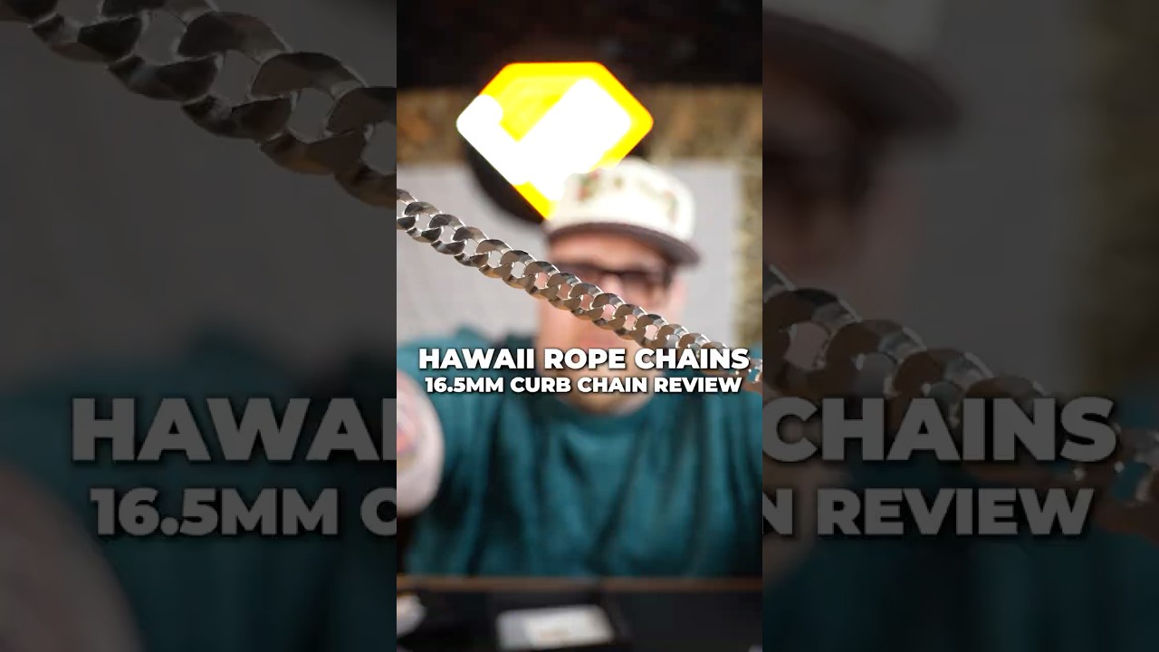 Hawaii Rope Chains 16.5mm Curb Chain Review 🥶 #HawaiiRopeChains #Silver #CurbChain